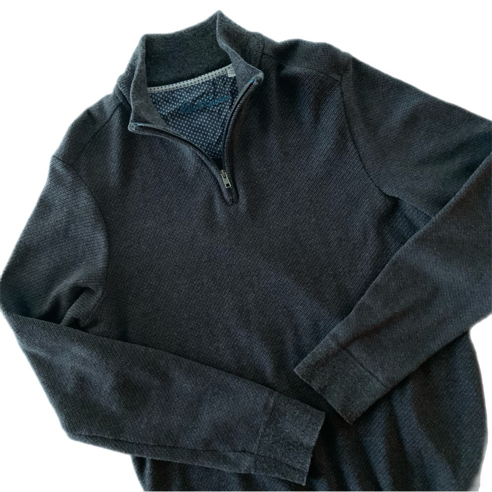 Robert Graham Charcoal Zip-Up Sweater